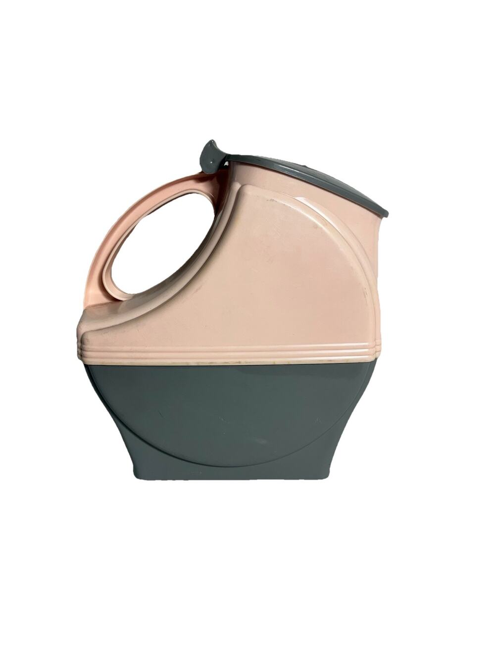 Vintage Burrite Plastic Pitcher No 337 Burroughs Mfg MCM Pink Gray Mid Century